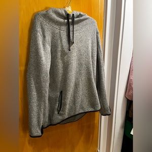 Vintage Old Navy Active Gray/Black Fleece Hoodie XL